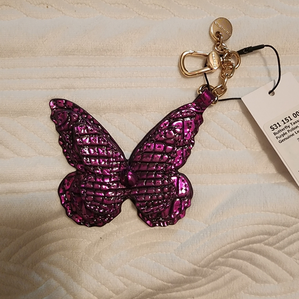Brahmin Purple Potion Butterfly Key Fob